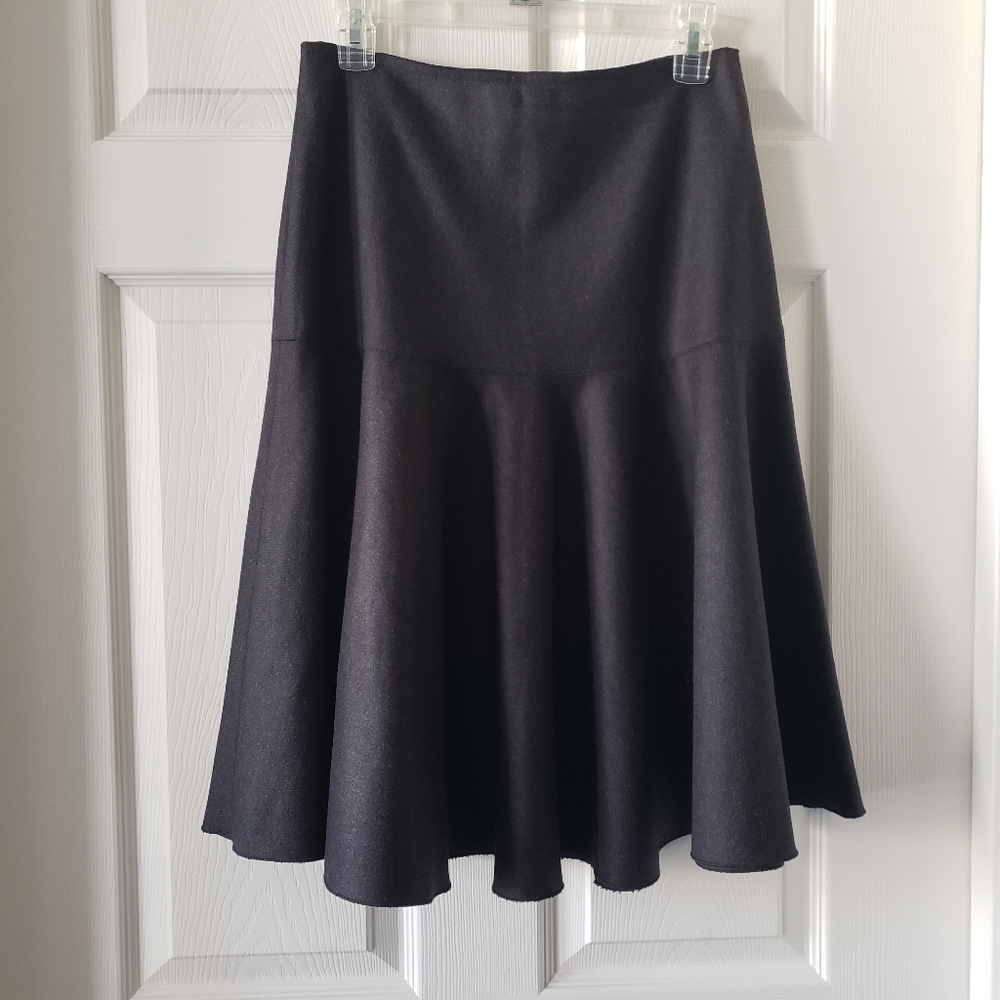 Amelia Toro 100% wool flirty fit and flare skirt - charcoal
